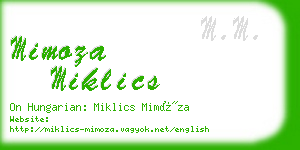 mimoza miklics business card